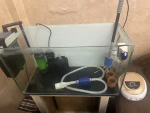الحوض مع طاوله مع كافة اغراضه الي بصوره