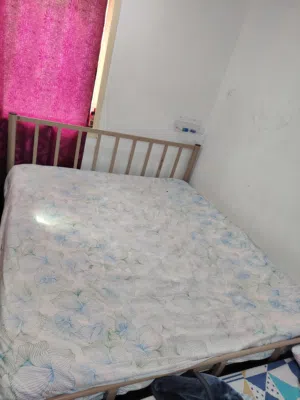 King size Steel cot with Mattress