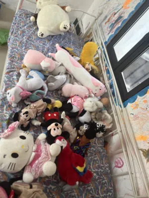 Bed with mattress