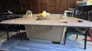 طاولة جرانيت  سفره حرق