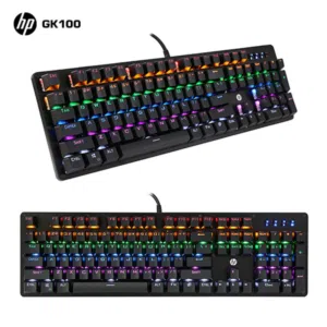 كيبورد ميكانيكي اتش بي اصلي سلكي HP GK100F WIRED KEYBOARD BLUE SWITCH