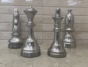 إكسسوارات شطرنج ألمنيوم مقوى حجم كبير