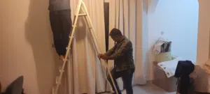 جميع انواع قماش الستائر   الصيني والبلجيكي مع الخياطة والحديد والتركيب فقط لدي البدر للمفروشات اقل