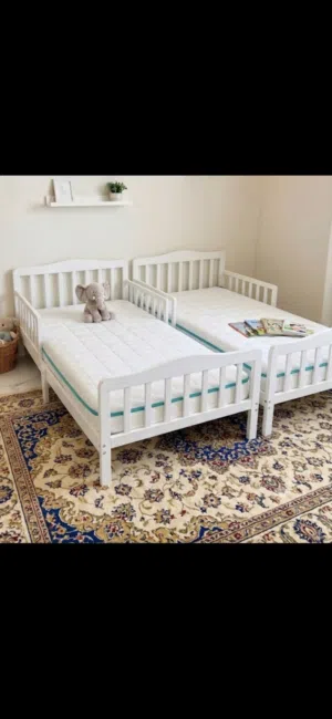 سريرين شبة جديد +المتارس جديدة من هوم بوكس Two almost new beds + new mattresses from Home Box