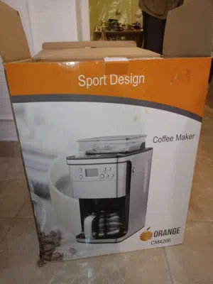 مكينة قهوة منزلية بالإضافة لمكينة توست (Orange)