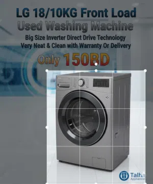 LG 18/10KG Front Load Used Washing Machine Big Size Inverter Technology With Warranty