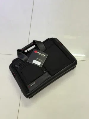 Delsey Paris Montsouris Rolling Laptop Briefcase – 15.6" Business Trolley (Black/Red)