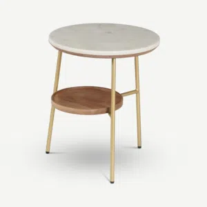 طاولة جانبية – لون أبيض Vacia End Table White