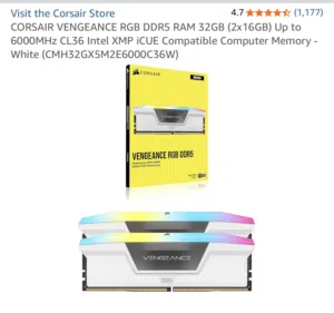 DDR5 ram coarsair vengeance 32 gb 6000mhz  16x2