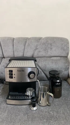 مكينه قهوه سبريسو و طاحنه كهربائيه