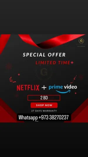 Netflix + Prime video 2 bd Both Accounts subscriptions 1 Month 4K HD