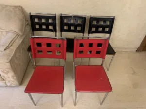كراسي سفرة جلد مستعمل