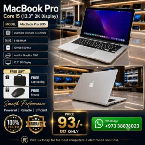 MacBook Pro Core i5 2.7Ghz 8GB RAM 13.3 2K Display With Type-C Adapter FREE Bag & Mouse