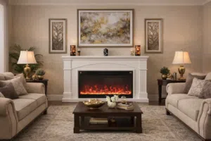 electric Fireplace مدافئ الديكور بالتدفئة
