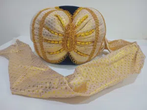 Royal Turban Hat - Handmade Design - Silk and Velvet Fabrics - Excellent Condition