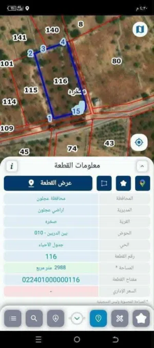 Farm Land for Sale in Ajloun Sakhra