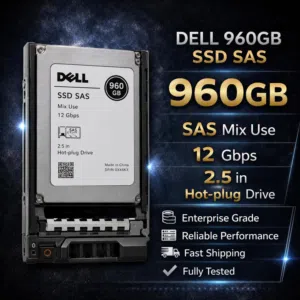 قرص صلب Dell 960GB SAS SSD 12Gb/s DP/N 0WFGTH 2.5 بوصة SFF Hot‐Plug مؤسسي