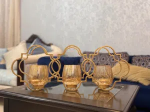 Golden candle holders