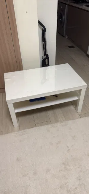 IKEA White Coffee Table – 2-Tier Rectangular – Minimalist Design