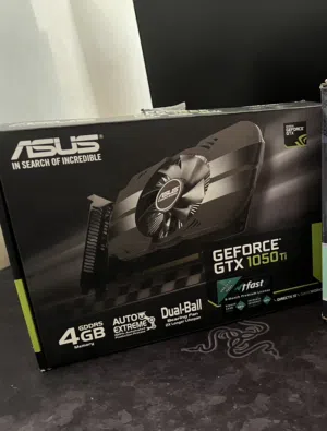 كرت GTX 1050 ti مختوم مع كرتونته بحالة ممتازة