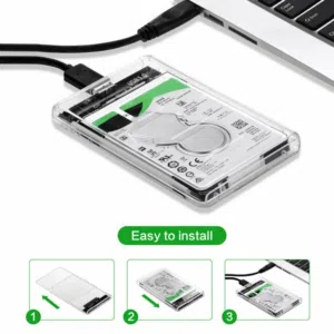 Transparent 2.5 inch USB 3.0 External Hard Drive Enclosure Case For SATA HDD SSD