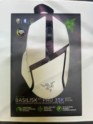 ماوس ريزر Basilisk v3 pro 35k white edition