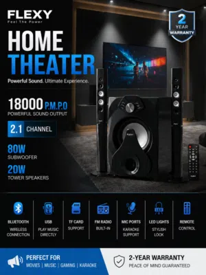 Flexy 2.1 Home Theater System – Bluetooth Speaker with Powerful Bass