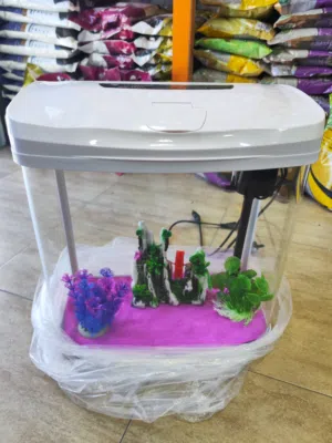 حوض سمك مستورد كيرف جاهز مما جميعه عبي مي وحط سمكاتك شغل مكتب و غرف نوم لمسه هادئة