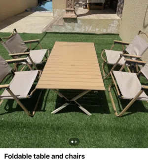 Foldable table and chairs