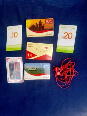 عدد 6 بطاقات هواتف + سماعة