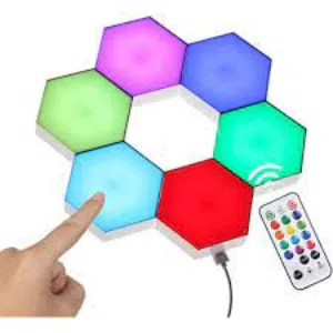HEXAGONAL NANOLEAF LED LIGHT WITHبسعر حرق انطلق نحو عالم من الإضاءة الساحرة! REMOTE