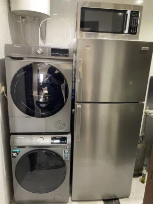 Dryer washer fridge
