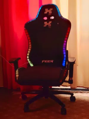 كرسي جيمنج وكاااله نوع Feex RGB قماش