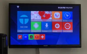 تلفزيون LED PHILIPS  مستعمل قليل جدا ومرفق مجانا جهاز تشغيل ال SMART TV ومقاس الشاشه 42 انش.