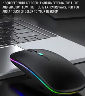 ماوس لاسلكي RGB بإضاءة ملونة رائعة حساسية قابلة للتعديل: 800 / 1200 / 1600 DPI