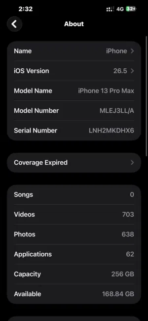 Apple iPhone 13 Pro Max 256 GB in Amman