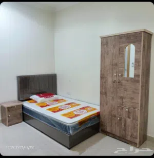 غرف نوم نفر ونفر ونص فردي مكونه من 6 قطع جديدة