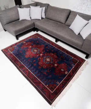 سجادة إيرانية يدوية الصنع من ساوة