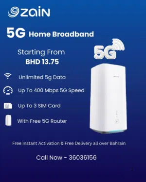 Home 5G internet - Zain High Speed 5G Home Broadband Connectivity (For Home, Shop & Office )