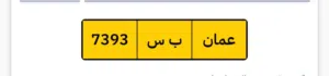 رقم رباعي مميز 7393 ب س /300 ريال