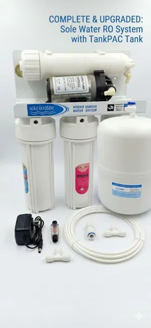 للبيع طقم كامل فلتر Sole Water  5 مراحل بالموتور وخزان TankPAC الأصلي