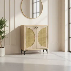 خزانة تنظيم أحذية خشبية بتصميم بوهيمي أنيق لون سنديان سونوما - SR-200-2D