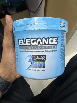 Elegance triple action strong shine volume styling hair gel 1000ml