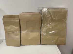 Brown Kraft Paper Bags with Window