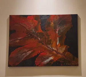 لوحة فنية كانفس مرسومه باليد لديكور