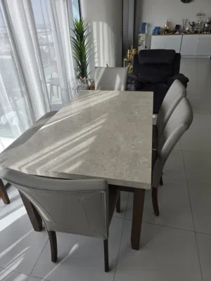 Dinner table with chairs only at 750 dirham
