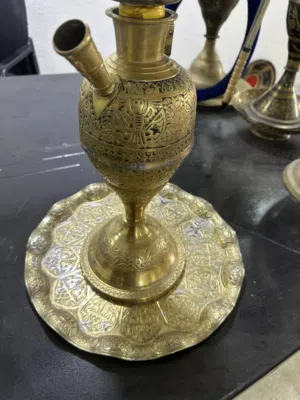 مزهريات نحاس كبيره مع صواني