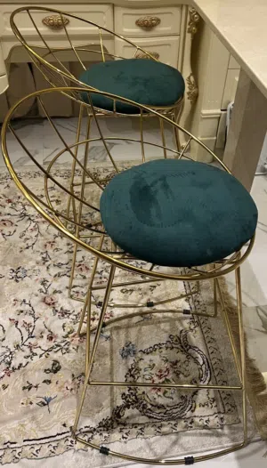 مجموع 2 x كراسي Dinning ذهبيه لوكجري رويال