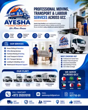 Professional House Shifting & Transport Services in Bahrain and all around GCC