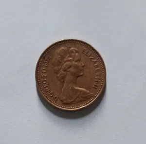 عملة نادرة غير متداولة - 1 قرش جديد المملكة المتحدة 1974  Rare Coin - United Kingdom 1 New Penny